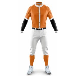Custom Orange Baseball Uniform Set – Short Sleeve Jersey, Undershirt & Pants