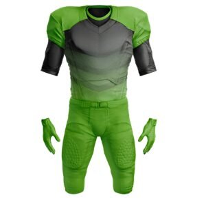 Custom Lime Green & Black Football Uniform Set | Jersey, Pants & Gloves