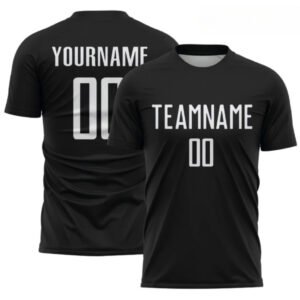 Custom Black Sports Jersey | Personalized Name & Number Athletic Shirt