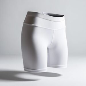 Women's High-Waisted White Gym Shorts | Performance Compression Biker Shorts