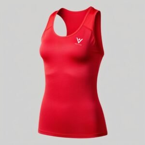 NOOR AL SAKB Women's Red Athletic Tank Top | Breathable Workout Racerback