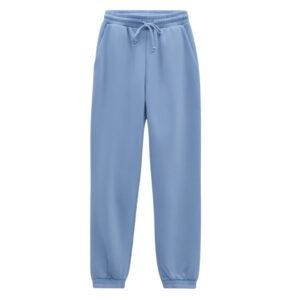 Men's Oversized Light Blue Sweatpants – Loose Fit Drawstring Fleece Joggers