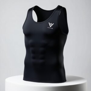 NOOR AL SAKB Men's Black Athletic Tank Top | Breathable Workout Gym Vest