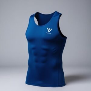 NOOR AL SAKB Men’s Royal Blue Athletic Compression Tank Top